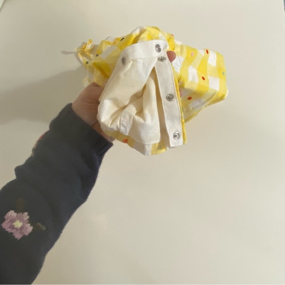 Hanna Andersson Yellow Toddler Jumper Plaid with Pokka Dots Size 18-24 Months - Picture 4 of 7